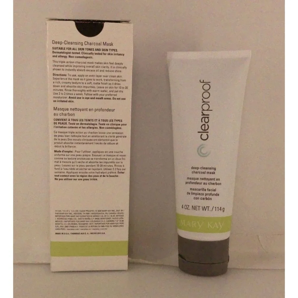 MARY KAY Clear Proof Deep-Cleansing Charcoal Mask 4 Oz Oil-Free Face Mask NEW